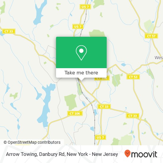 Arrow Towing, Danbury Rd map