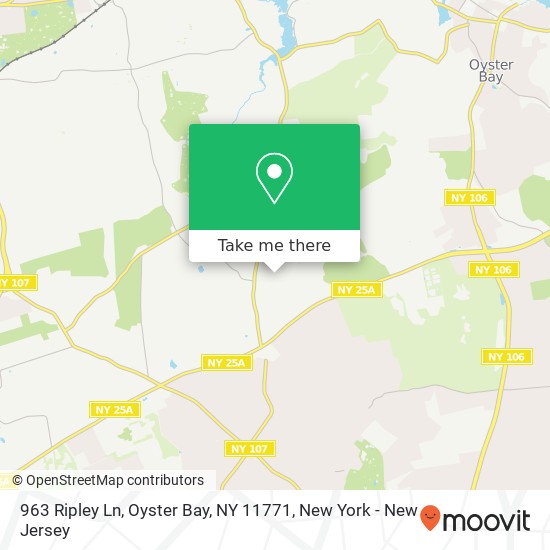 Mapa de 963 Ripley Ln, Oyster Bay, NY 11771