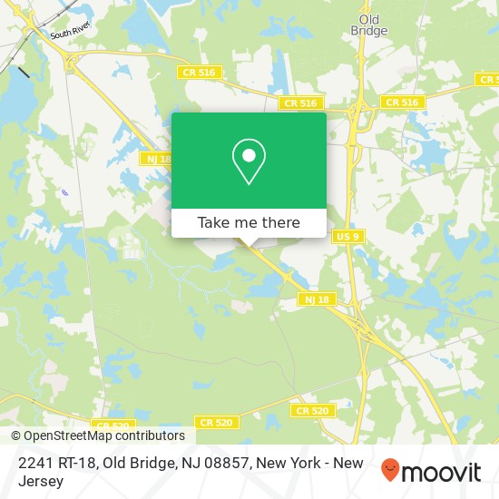 Mapa de 2241 RT-18, Old Bridge, NJ 08857