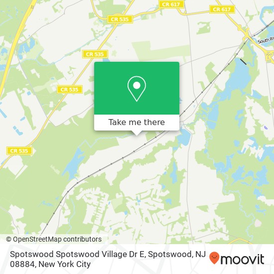 Mapa de Spotswood Spotswood Village Dr E, Spotswood, NJ 08884