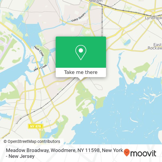 Mapa de Meadow Broadway, Woodmere, NY 11598