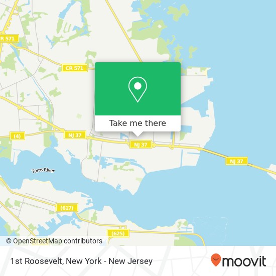 Mapa de 1st Roosevelt, Toms River, NJ 08753