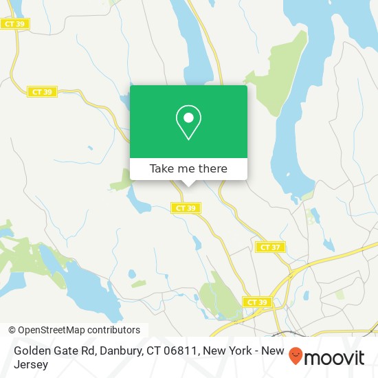 Mapa de Golden Gate Rd, Danbury, CT 06811