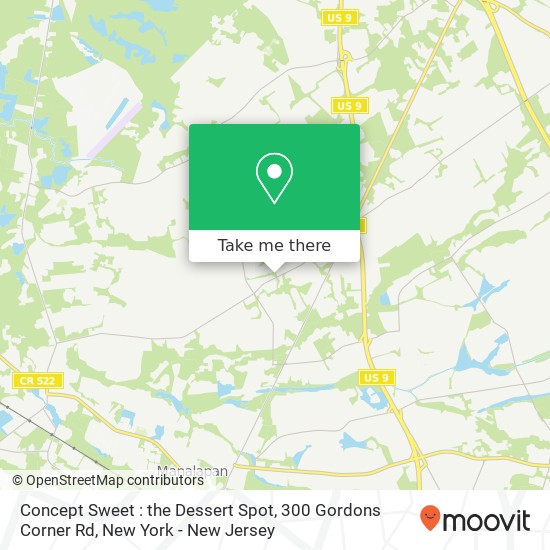 Concept Sweet : the Dessert Spot, 300 Gordons Corner Rd map