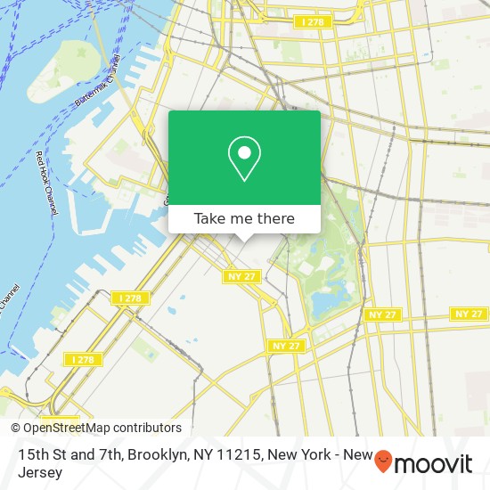 Mapa de 15th St and 7th, Brooklyn, NY 11215