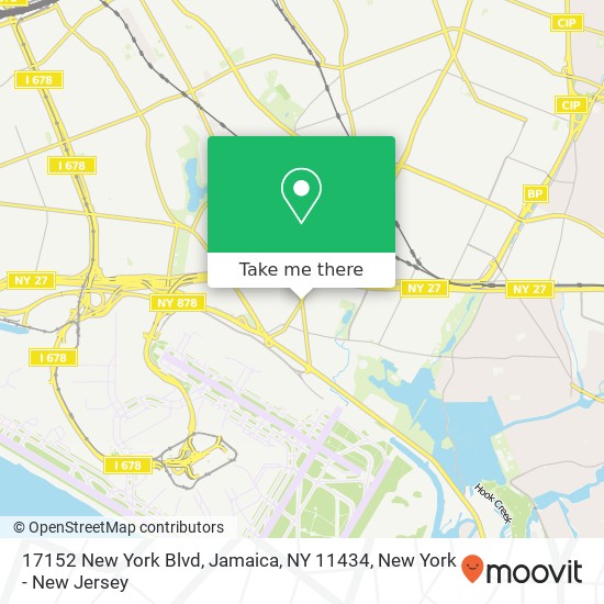 Mapa de 17152 New York Blvd, Jamaica, NY 11434