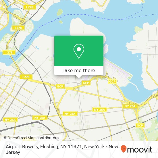 Mapa de Airport Bowery, Flushing, NY 11371