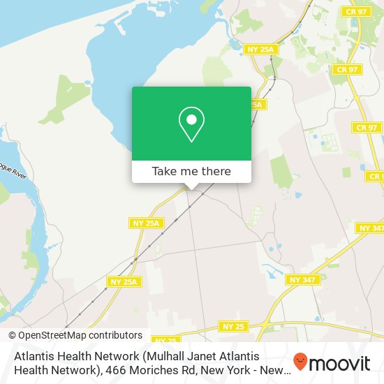 Mapa de Atlantis Health Network (Mulhall Janet Atlantis Health Network), 466 Moriches Rd