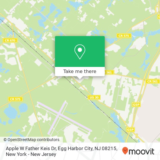 Apple W Father Keis Dr, Egg Harbor City, NJ 08215 map