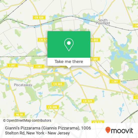 Mapa de Gianni's Pizzarama (Giannis Pizzarama), 1006 Stelton Rd