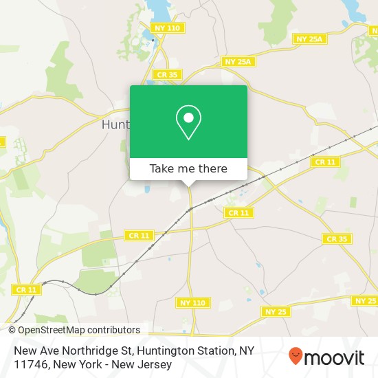 Mapa de New Ave Northridge St, Huntington Station, NY 11746