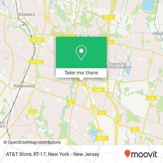 AT&T Store, RT-17 map
