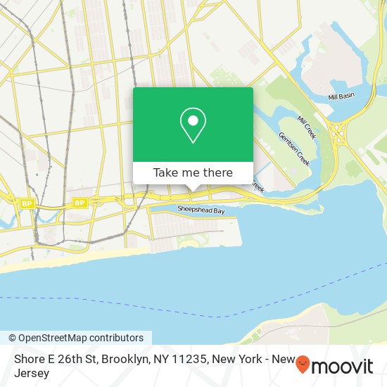 Mapa de Shore E 26th St, Brooklyn, NY 11235