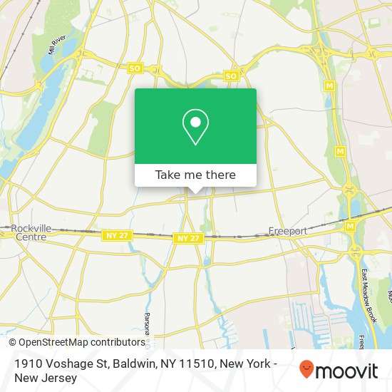 1910 Voshage St, Baldwin, NY 11510 map