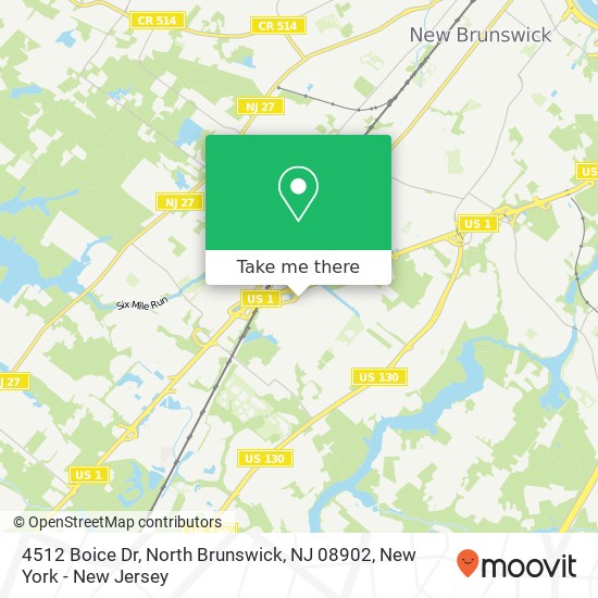 Mapa de 4512 Boice Dr, North Brunswick, NJ 08902