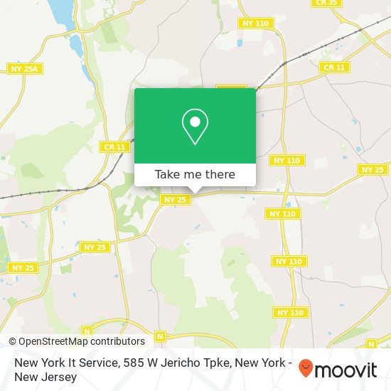 Mapa de New York It Service, 585 W Jericho Tpke