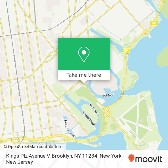 Mapa de Kings Plz Avenue V, Brooklyn, NY 11234