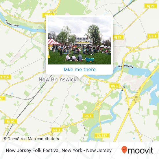 New Jersey Folk Festival map