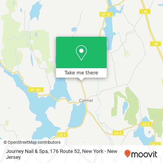 Mapa de Journey Nail & Spa, 176 Route 52