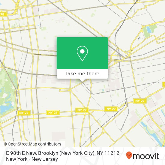 E 98th E New, Brooklyn (New York City), NY 11212 map