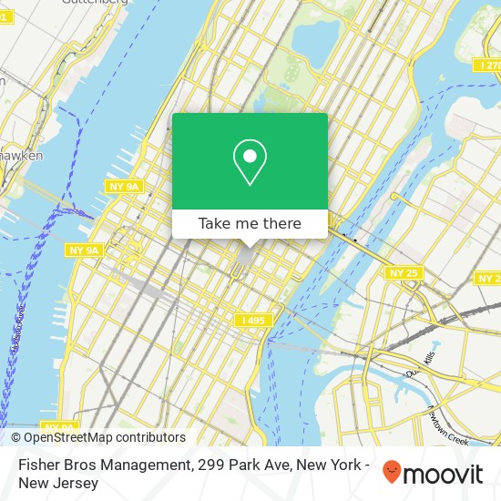 Mapa de Fisher Bros Management, 299 Park Ave