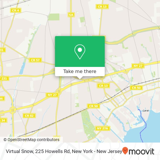 Virtual Snow, 225 Howells Rd map