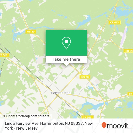 Linda Fairview Ave, Hammonton, NJ 08037 map