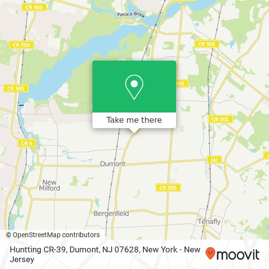 Huntting CR-39, Dumont, NJ 07628 map