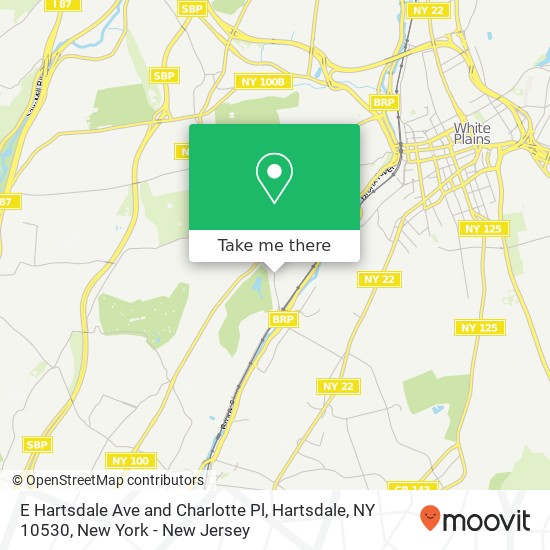 E Hartsdale Ave and Charlotte Pl, Hartsdale, NY 10530 map