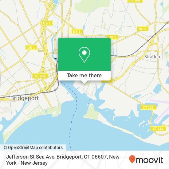 Jefferson St Sea Ave, Bridgeport, CT 06607 map