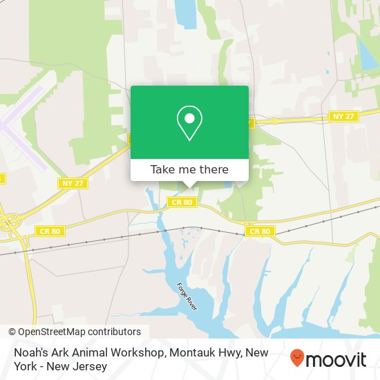 Noah's Ark Animal Workshop, Montauk Hwy map