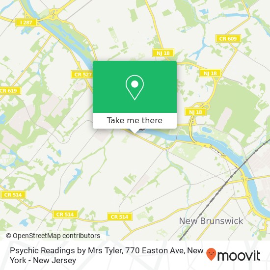 Mapa de Psychic Readings by Mrs Tyler, 770 Easton Ave