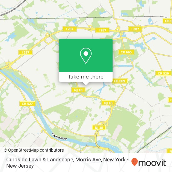 Mapa de Curbside Lawn & Landscape, Morris Ave