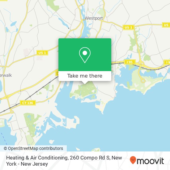 Mapa de Heating & Air Conditioning, 260 Compo Rd S