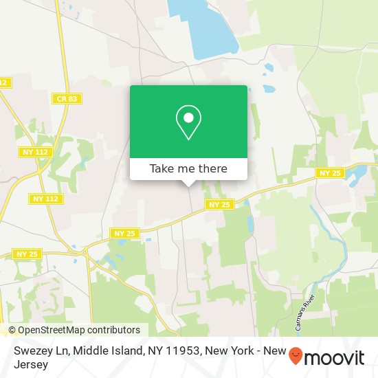 Mapa de Swezey Ln, Middle Island, NY 11953