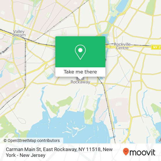 Mapa de Carman Main St, East Rockaway, NY 11518