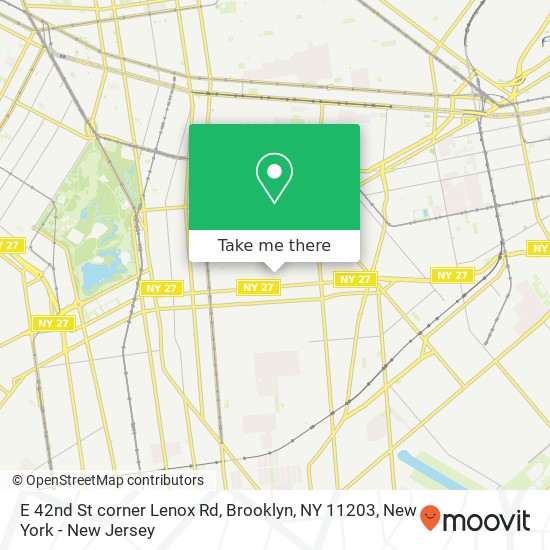 Mapa de E 42nd St corner Lenox Rd, Brooklyn, NY 11203