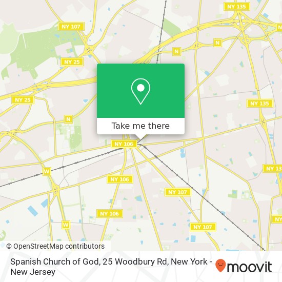 Mapa de Spanish Church of God, 25 Woodbury Rd