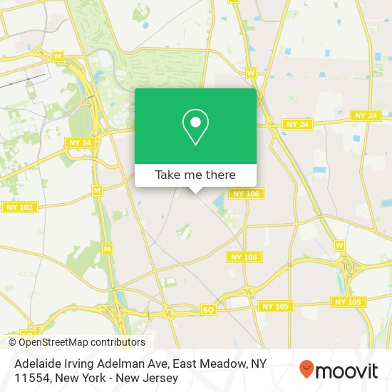 Adelaide Irving Adelman Ave, East Meadow, NY 11554 map