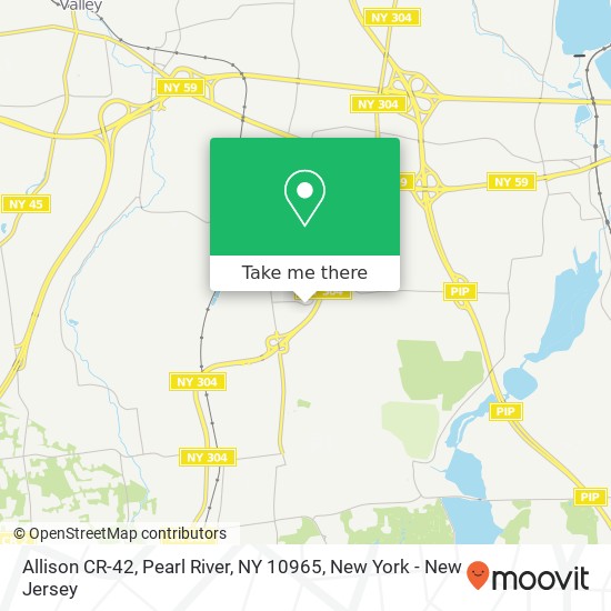 Mapa de Allison CR-42, Pearl River, NY 10965