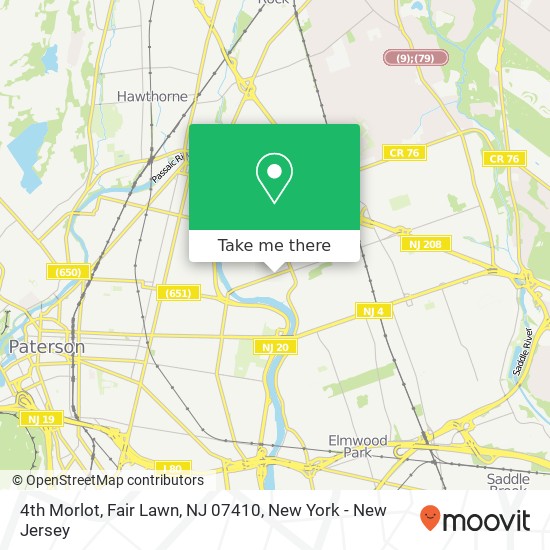 Mapa de 4th Morlot, Fair Lawn, NJ 07410