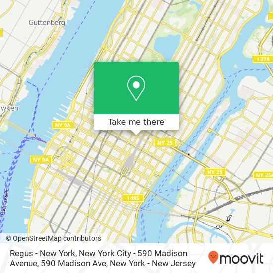 Regus - New York, New York City - 590 Madison Avenue, 590 Madison Ave map