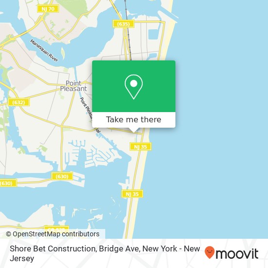 Shore Bet Construction, Bridge Ave map