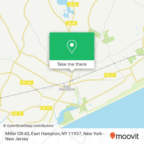 Mapa de Miller CR-40, East Hampton, NY 11937
