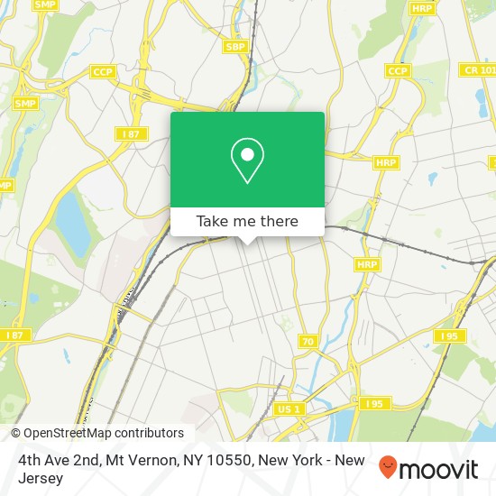 Mapa de 4th Ave 2nd, Mt Vernon, NY 10550