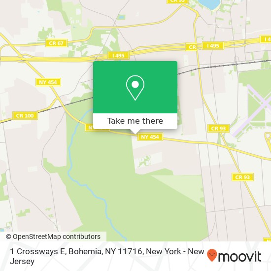 Mapa de 1 Crossways E, Bohemia, NY 11716