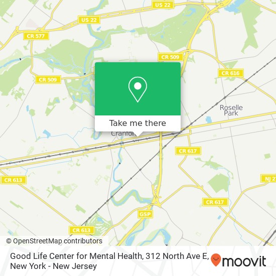 Mapa de Good Life Center for Mental Health, 312 North Ave E