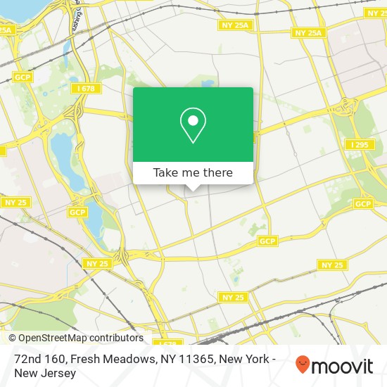 Mapa de 72nd 160, Fresh Meadows, NY 11365