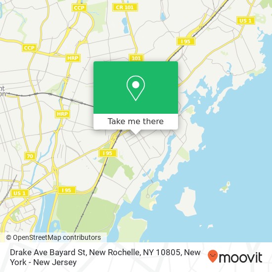 Drake Ave Bayard St, New Rochelle, NY 10805 map