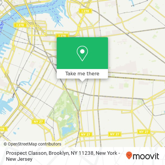 Mapa de Prospect Classon, Brooklyn, NY 11238